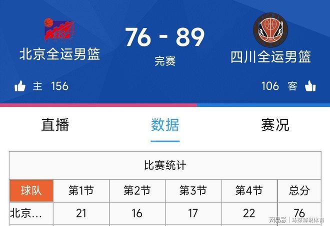 北京队险胜四川队，约基奇关键制胜